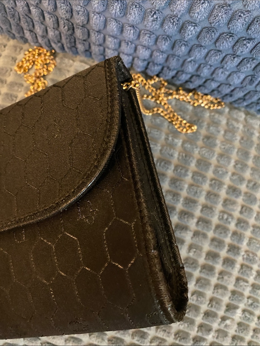 Dior Black Quilted Envelope Crossbody with Gold 'CD' Logo and Chain - Picture 8 of 11